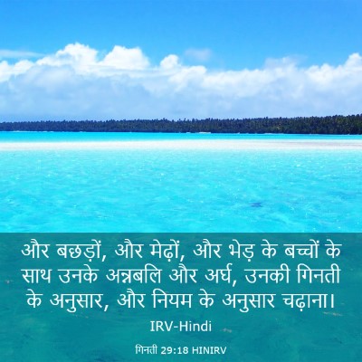 Picture 03 - गिनती 29:18 HINIRV - और बछड़ों, और - Bible Verse Picture