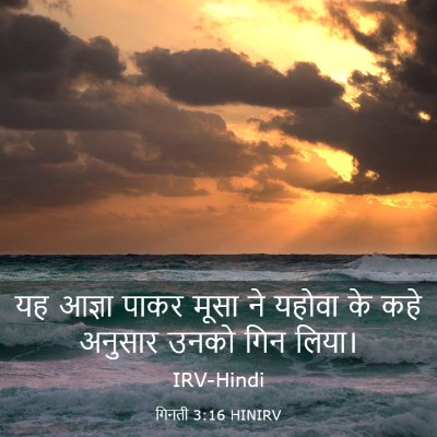 Picture 03 - गिनती 3:16 HINIRV - यह आज्ञा पाकर मूसा - Bible Verse Picture