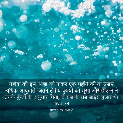 Picture 03 - गिनती 3:39 HINIRV - यहोवा की इस आज्ञा - Bible Verse Picture