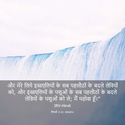 Picture 03 - गिनती 3:41 HINIRV - और मेरे लिये - Bible Verse Picture