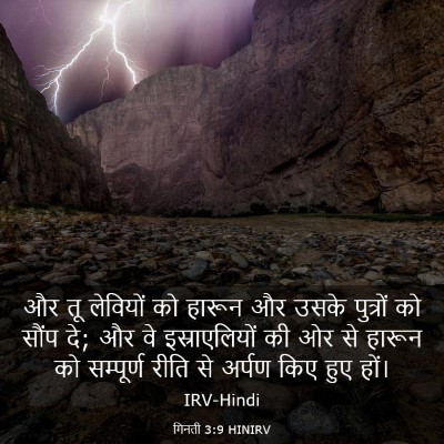 Picture 03 - गिनती 3:9 HINIRV - और तू लेवियों को - Bible Verse Picture