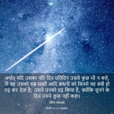 Picture 03 - गिनती 30:14 HINIRV - अर्थात् यदि उसका - Bible Verse Picture