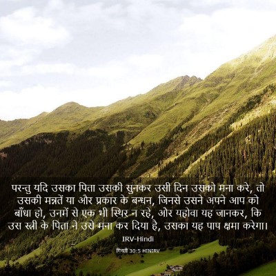 Picture 03 - गिनती 30:5 HINIRV - परन्तु यदि उसका - Bible Verse Picture
