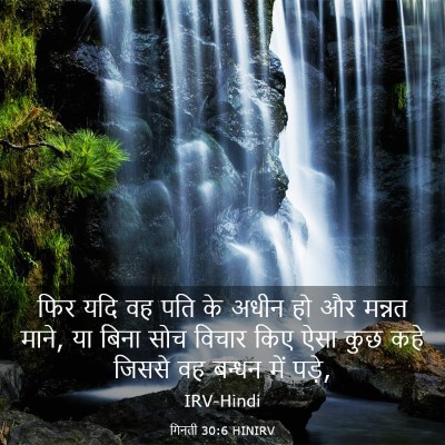Picture 03 - गिनती 30:6 HINIRV - फिर यदि वह पति के - Bible Verse Picture