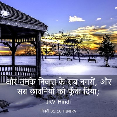 Picture 03 - गिनती 31:10 HINIRV - और उनके निवास के सब - Bible Verse Picture