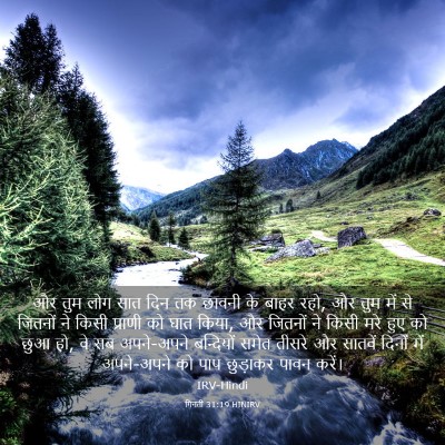 Picture 03 - गिनती 31:19 HINIRV - और तुम लोग सात दिन - Bible Verse Picture