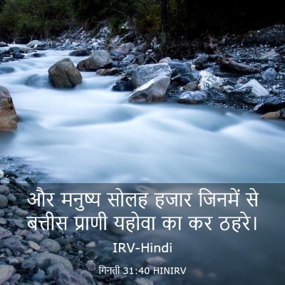 Picture 03 - गिनती 31:40 HINIRV - और मनुष्य सोलह - Bible Verse Picture