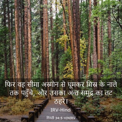 Picture 03 - गिनती 34:5 HINIRV - फिर वह सीमा अस्मोन - Bible Verse Picture