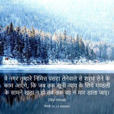 Picture 03 - गिनती 35:12 HINIRV - वे नगर तुम्हारे - Bible Verse Picture