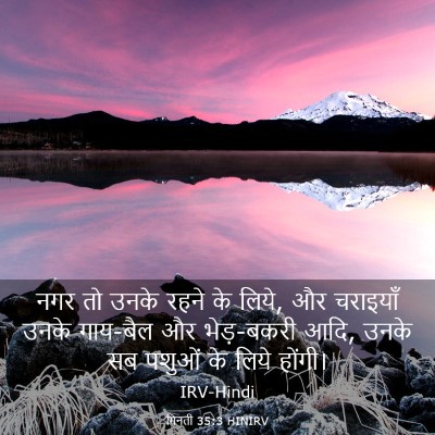 Picture 03 - गिनती 35:3 HINIRV - नगर तो उनके रहने के - Bible Verse Picture
