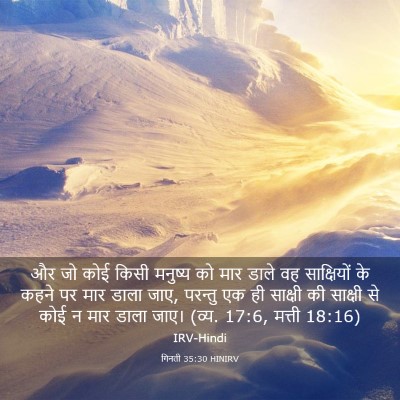 Picture 03 - गिनती 35:30 HINIRV - और जो कोई किसी - Bible Verse Picture