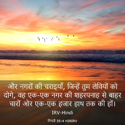 Picture 03 - गिनती 35:4 HINIRV - और नगरों की - Bible Verse Picture
