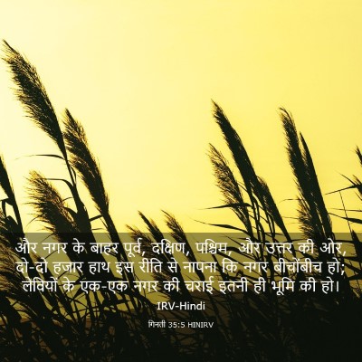 Picture 03 - गिनती 35:5 HINIRV - और नगर के बाहर - Bible Verse Picture