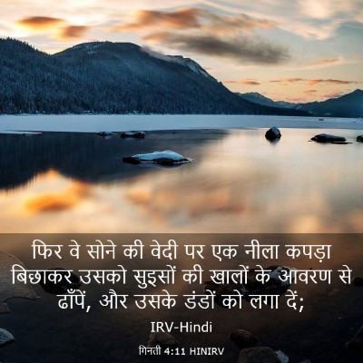 Picture 03 - गिनती 4:11 HINIRV - फिर वे सोने की वेदी - Bible Verse Picture