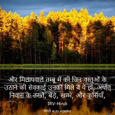 Picture 03 - गिनती 4:31 HINIRV - और मिलापवाले - Bible Verse Picture