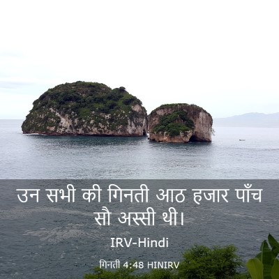Picture 03 - गिनती 4:48 HINIRV - उन सभी की गिनती आठ - Bible Verse Picture
