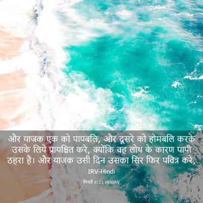 Picture 03 - गिनती 6:11 HINIRV - और याजक एक को - Bible Verse Picture