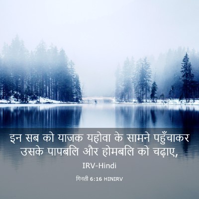 Picture 03 - गिनती 6:16 HINIRV - इन सब को याजक यहोवा - Bible Verse Picture