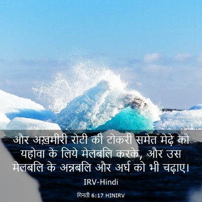Picture 03 - गिनती 6:17 HINIRV - और अख़मीरी रोटी की - Bible Verse Picture