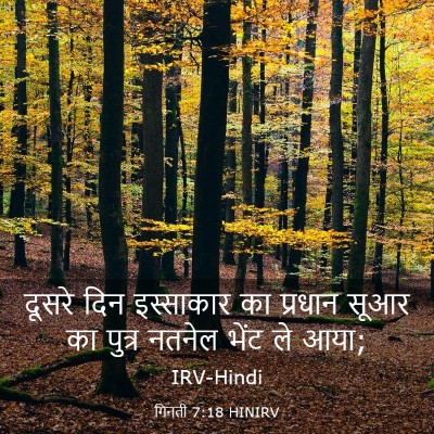 Picture 03 - गिनती 7:18 HINIRV - दूसरे दिन - Bible Verse Picture