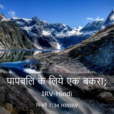 Picture 03 - गिनती 7:34 HINIRV - पापबलि के लिये एक - Bible Verse Picture