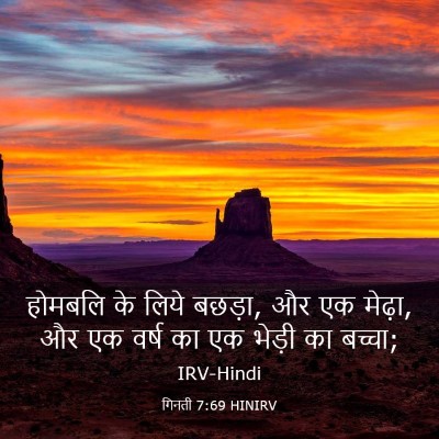 Picture 03 - गिनती 7:69 HINIRV - होमबलि के लिये - Bible Verse Picture