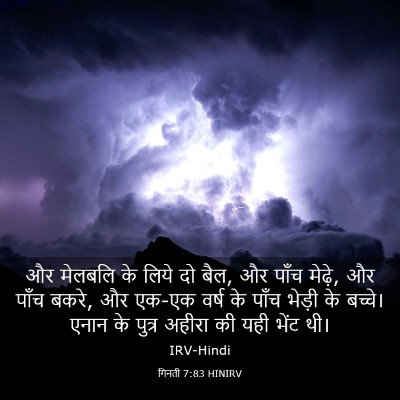 Picture 03 - गिनती 7:83 HINIRV - और मेलबलि के लिये - Bible Verse Picture