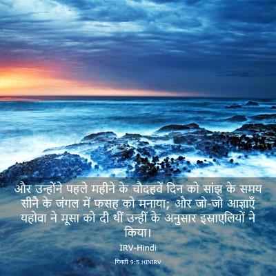 Picture 03 - गिनती 9:5 HINIRV - और उन्होंने पहले - Bible Verse Picture