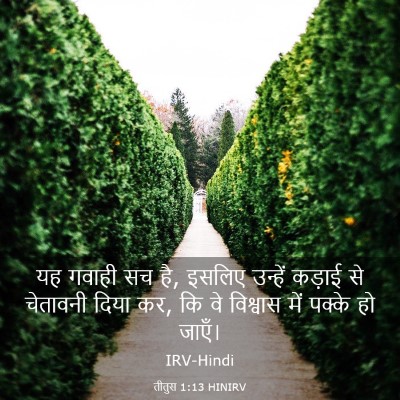Picture 03 - तीतुस 1:13 HINIRV - यह गवाही सच है, - Bible Verse Picture