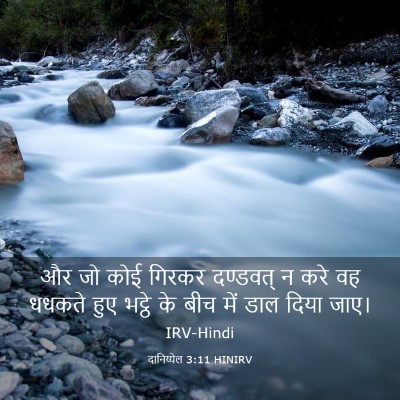 Picture 03 - दानिय्येल 3:11 HINIRV - और जो कोई गिरकर - Bible Verse Picture