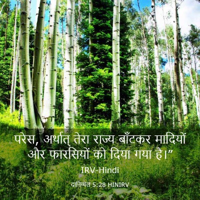 Picture 03 - दानिय्येल 5:28 HINIRV - परेस, अर्थात् तेरा - Bible Verse Picture