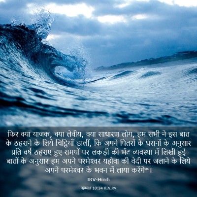 Picture 03 - नहेम्याह 10:34 HINIRV - फिर क्या याजक, क्या - Bible Verse Picture