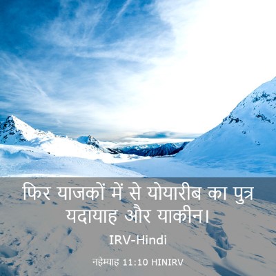 Picture 03 - नहेम्याह 11:10 HINIRV - फिर याजकों में से - Bible Verse Picture