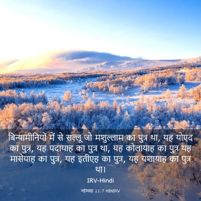 Picture 03 - नहेम्याह 11:7 HINIRV - बिन्यामीनियों में - Bible Verse Picture