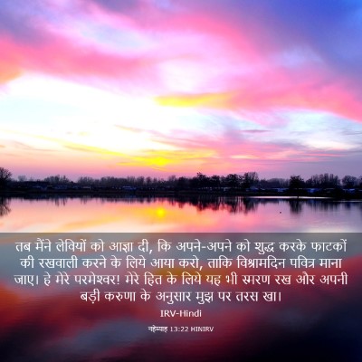 Picture 03 - नहेम्याह 13:22 HINIRV - तब मैंने लेवियों - Bible Verse Picture