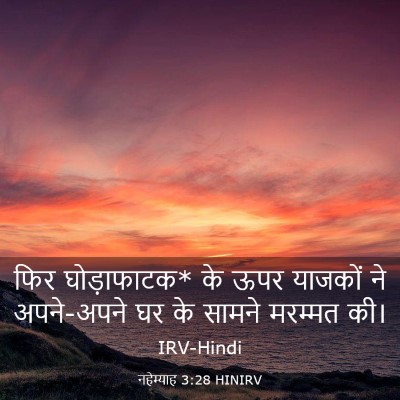 Picture 03 - नहेम्याह 3:28 HINIRV - फिर घोड़ाफाटक* के - Bible Verse Picture