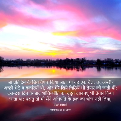 Picture 03 - नहेम्याह 5:18 HINIRV - जो प्रतिदिन के - Bible Verse Picture