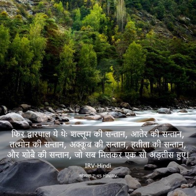 Picture 03 - नहेम्याह 7:45 HINIRV - फिर द्वारपाल ये - Bible Verse Picture