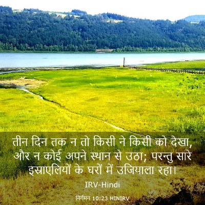 Picture 03 - निर्गमन 10:23 HINIRV - तीन दिन तक न तो - Bible Verse Picture