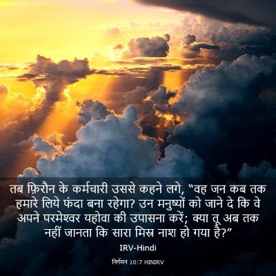 Picture 03 - निर्गमन 10:7 HINIRV - तब फ़िरौन के - Bible Verse Picture