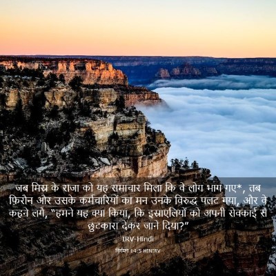 Picture 03 - निर्गमन 14:5 HINIRV - जब मिस्र के राजा को - Bible Verse Picture