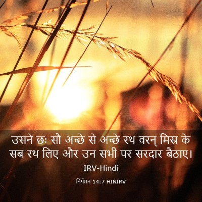 Picture 03 - निर्गमन 14:7 HINIRV - उसने छः सौ अच्छे से - Bible Verse Picture