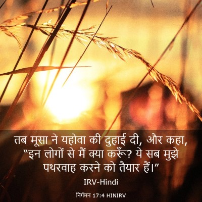Picture 03 - निर्गमन 17:4 HINIRV - तब मूसा ने यहोवा की - Bible Verse Picture