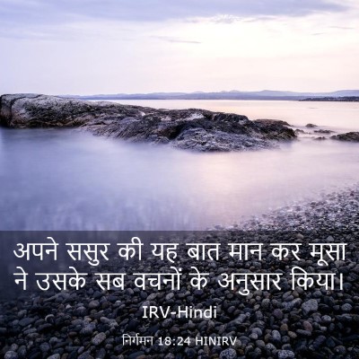 Picture 03 - निर्गमन 18:24 HINIRV - अपने ससुर की यह बात - Bible Verse Picture