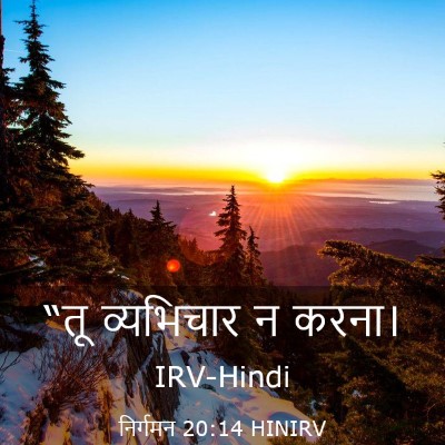 Picture 03 - निर्गमन 20:14 HINIRV - “तू व्यभिचार न - Bible Verse Picture