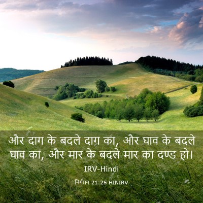 Picture 03 - निर्गमन 21:25 HINIRV - और दाग के बदले दाग - Bible Verse Picture