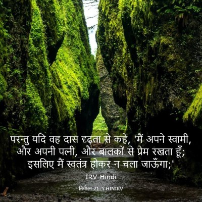 Picture 03 - निर्गमन 21:5 HINIRV - परन्तु यदि वह दास - Bible Verse Picture