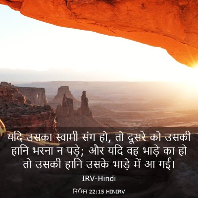 Picture 03 - निर्गमन 22:15 HINIRV - यदि उसका स्वामी - Bible Verse Picture