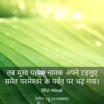 Picture 03 - निर्गमन 24:13 HINIRV - तब मूसा यहोशू नामक - Bible Verse Picture