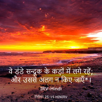 Picture 03 - निर्गमन 25:15 HINIRV - वे डंडे सन्दूक के - Bible Verse Picture